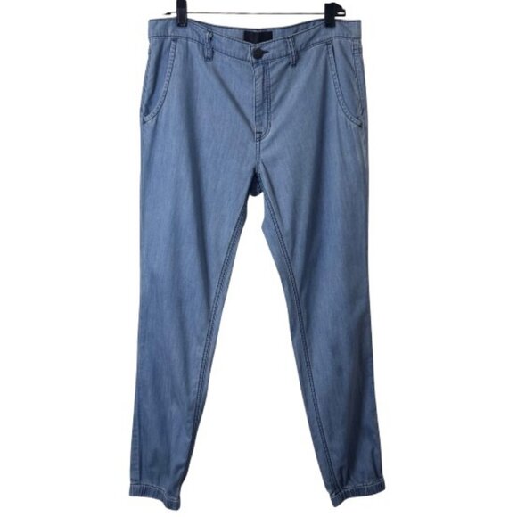 Vince chambray slim denim jogger pants size 30 - Picture 4 of 10